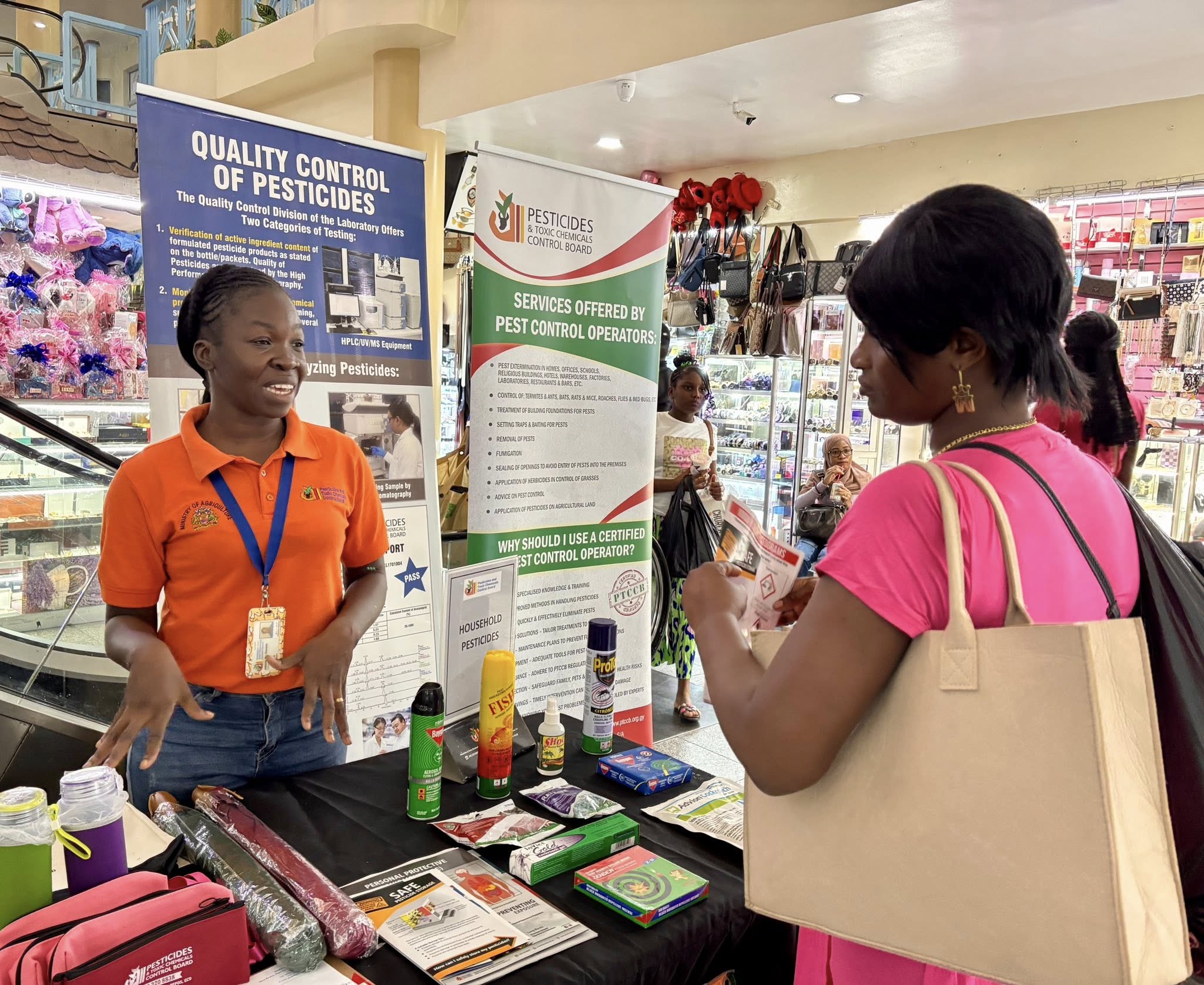 Public awareness outreach at the City Mall 2025